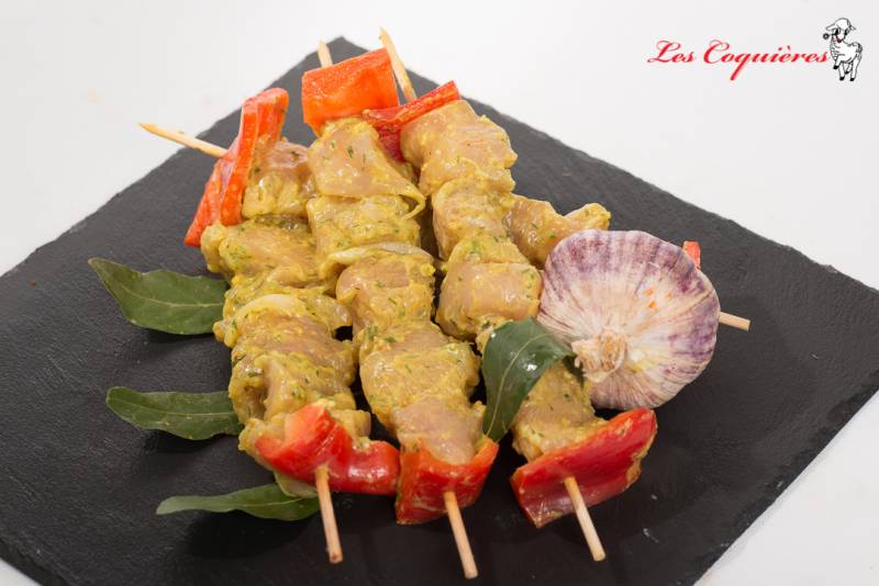 BROCHETTES DE POULET ET SA MARINADE MIEL CITRON CIBOULETTE